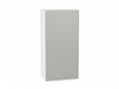 Шкаф верхний с 1-ой дверцей Фьюжн 920*450*320 Silky Light Grey / Белый