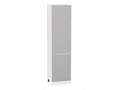 Шкаф пенал с 2-мя дверцами Фьюжн 2336*600*576 Silky Light Grey / Белый