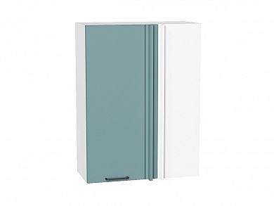 Шкаф верхний прямой угловой Флэт 920*700*345 Grey-green In 2S / Белый