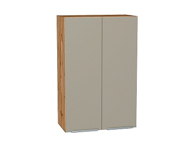 Шкаф верхний с 2-мя дверцами Фьюжн 920*600*320 Silky Grey / Дуб Вотан