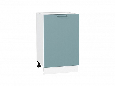 Шкаф нижний с 1-ой дверцей Флэт 816*500*478 Grey-green In 2S / Белый