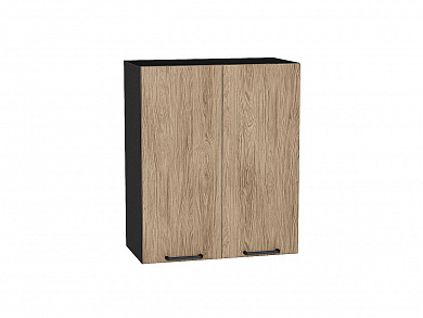 Шкаф верхний с 2-мя дверцами Флэт 716*600*318 Natural Casella Oak 2S / Graphite