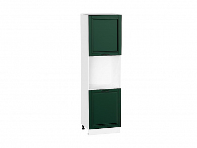 Шкаф пенал с 2-мя дверцами под технику Дублин 2132*600*574 Special Green / Белый