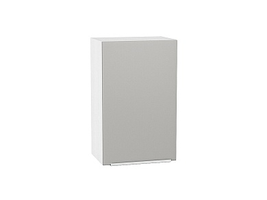 Шкаф верхний с 1-ой дверцей Фьюжн 716*450*320 Silky Light Grey / Белый