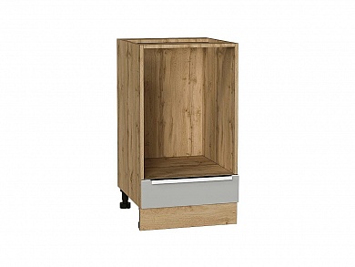 Шкаф нижний под духовку Фьюжн 816*450*476 Silky Light Grey / Дуб Вотан