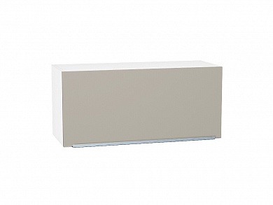 Шкаф верхний горизонтальный Фьюжн 358*800*320 Silky Grey / Белый