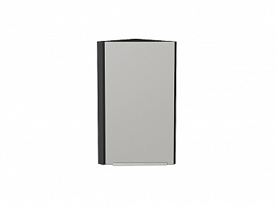 Шкаф верхний торцевой Фьюжн 716*300*306 Silky Light Grey / Graphite