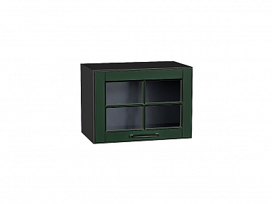 Шкаф верхний горизонтальный остекленный Дублин 358*500*318 Special Green / Graphite