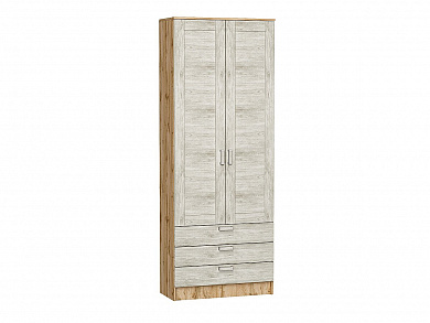 Шкаф двухстворчатый Стиль ШК-803 с ящиками 2110*800*376 Nordic Oak