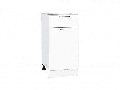 Шкаф нижний с 1-ой дверцей и ящиком Флэт 816*400*478 White In 2S / Белый