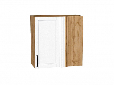 Шкаф верхний прямой угловой Сканди 716*700*345 White Silkwood / Дуб Вотан