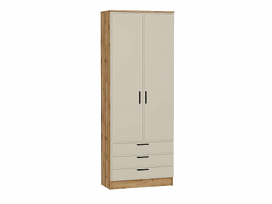 Шкаф двухстворчатый Стиль ШК-803 с ящиками 2110*800*376 Cream Silk