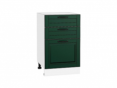 Шкаф нижний с 3-мя ящиками Дублин 816*500*478 Special Green / Белый