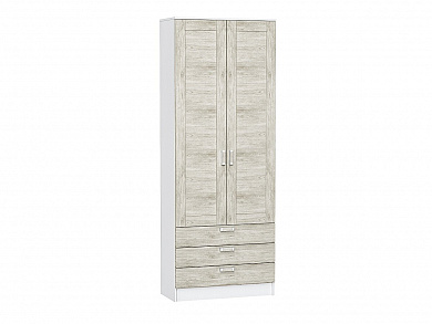 Шкаф двухстворчатый Стиль ШК-803 с ящиками 2110*800*376 Nordic Oak