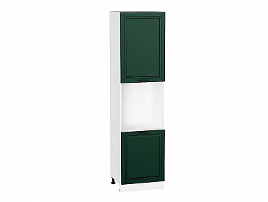 Шкаф пенал с 2-мя дверцами под технику Дублин 2336*600*574 Special Green / Белый