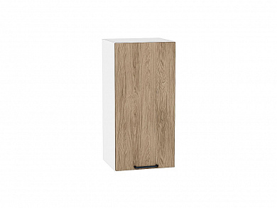 Шкаф верхний с 1-ой дверцей Флэт 716*350*318 Natural Casella Oak 2S / Белый