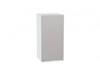 Шкаф верхний с 1-ой дверцей Фьюжн 716*350*320 Silky Light Grey / Белый