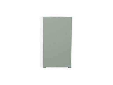 Шкаф верхний торцевой Фьюжн 716*300*306 Silky Mint / Белый