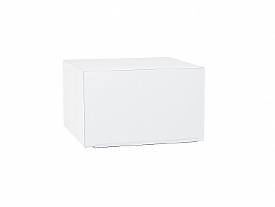 Шкаф верхний горизонтальный глубокий Фьюжн 358*600*576 Silky White / Белый