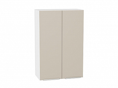 Шкаф верхний с 2-мя дверцами Фьюжн 920*600*320 Cream Silk / Белый