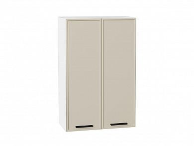Шкаф верхний с 2-мя дверцами Фрейм 920*600*324 Cream Silk / Белый