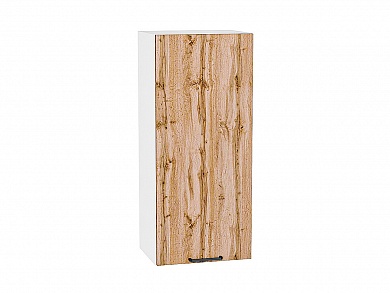 Шкаф верхний с 1-ой дверцей Флэт 920*400*318 Wotan Oak 2S / Белый