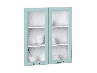 Комплект фасадов Ницца со стеклом для каркаса Ф-55Н В809 916*792*16 Голубой