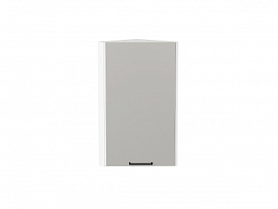 Шкаф верхний торцевой Флэт 716*300*306 Light Grey In 2S / Белый